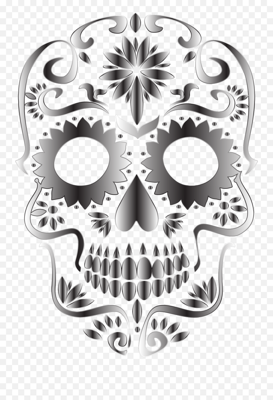 Transparent Background Skull Png - White Sugar Skull Transparent Background Emoji,Skull Transparent Background