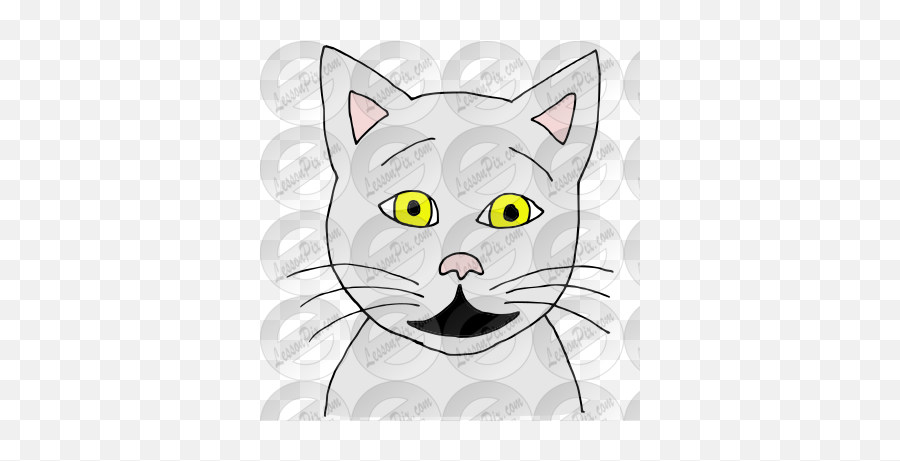 Surprised Kitty Picture For Classroom Therapy Use - Great Happy Emoji,Kitty Clipart