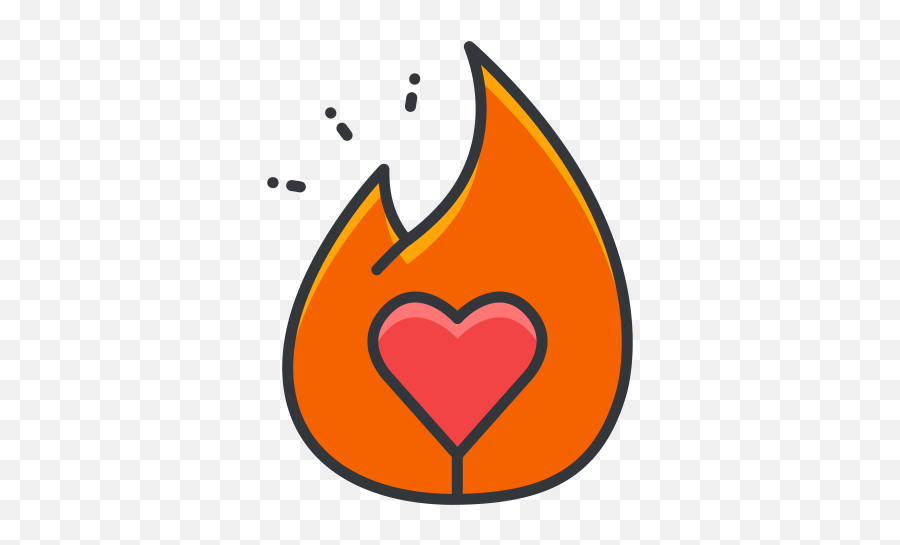 Tinder Logo Icon Of Colored Outline - Ember Icon Emoji,Tinder Logo