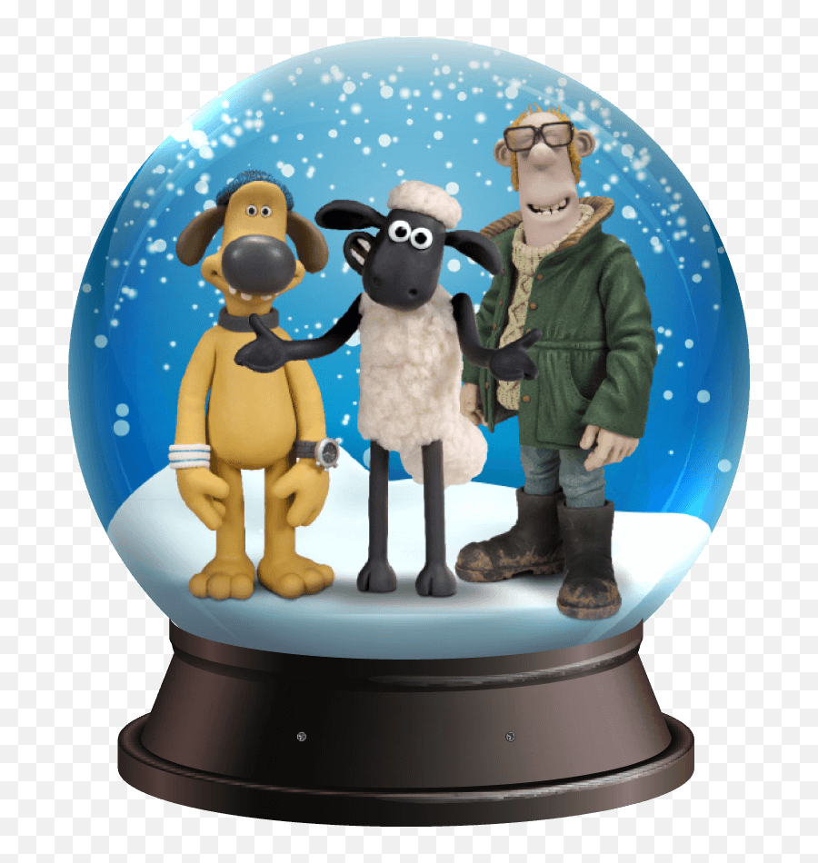 Snowglobe Met Shaun En Bitzer - Shaun Het Schaap Emoji,Snow Globe Clipart