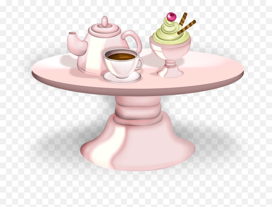 Download Hd B Fashionable Food Clipart Afternoon Tea - Transparent Tea Party Table Png Emoji,Mat Clipart