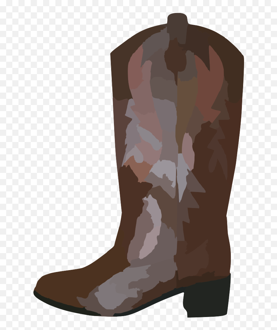 Adult Brown Cowboy Boots Reverse Svg Clip Arts - Cowboy Boot Round Toe Emoji,Cowboy Boot Clipart