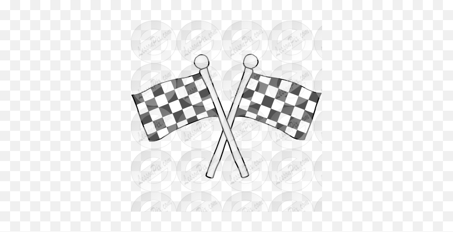 Checkered Flags Picture For Classroom Therapy Use - Great Transparent Background Race Car Clip Art Emoji,Flag Clipart Black And White