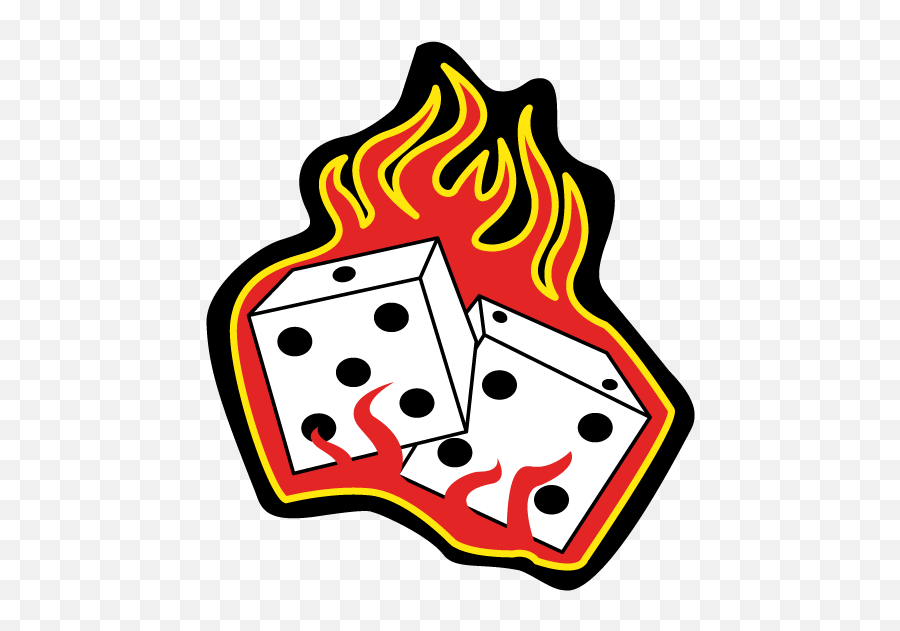 Racer Dice Simple Gambling Fire Vector - Dice Vector Png Emoji,Fire Vector Png