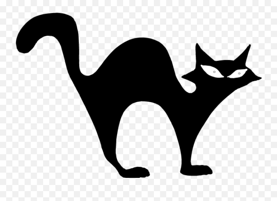 Black Cat Halloween Clip Art - Cat Halloween Clipart Black And White Emoji,Black Cat Clipart