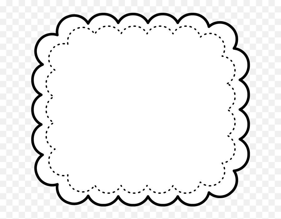 Cute Frame Black And White Transparent Cartoon - Jingfm Border Simple Black And White Frame Emoji,Black And White Border Clipart