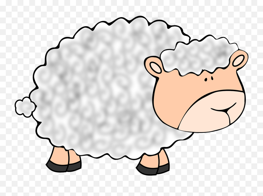 Cute Sheep Clipart Free Download Transparent Png Creazilla - Sheep With Wool Clipart Emoji,Clipart Sheep