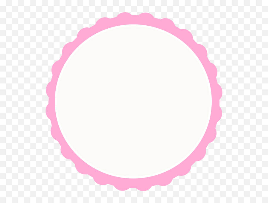 Red Ivory Scallop Circle Frame Clip Art At Clker Com Emoji,Circles Clipart