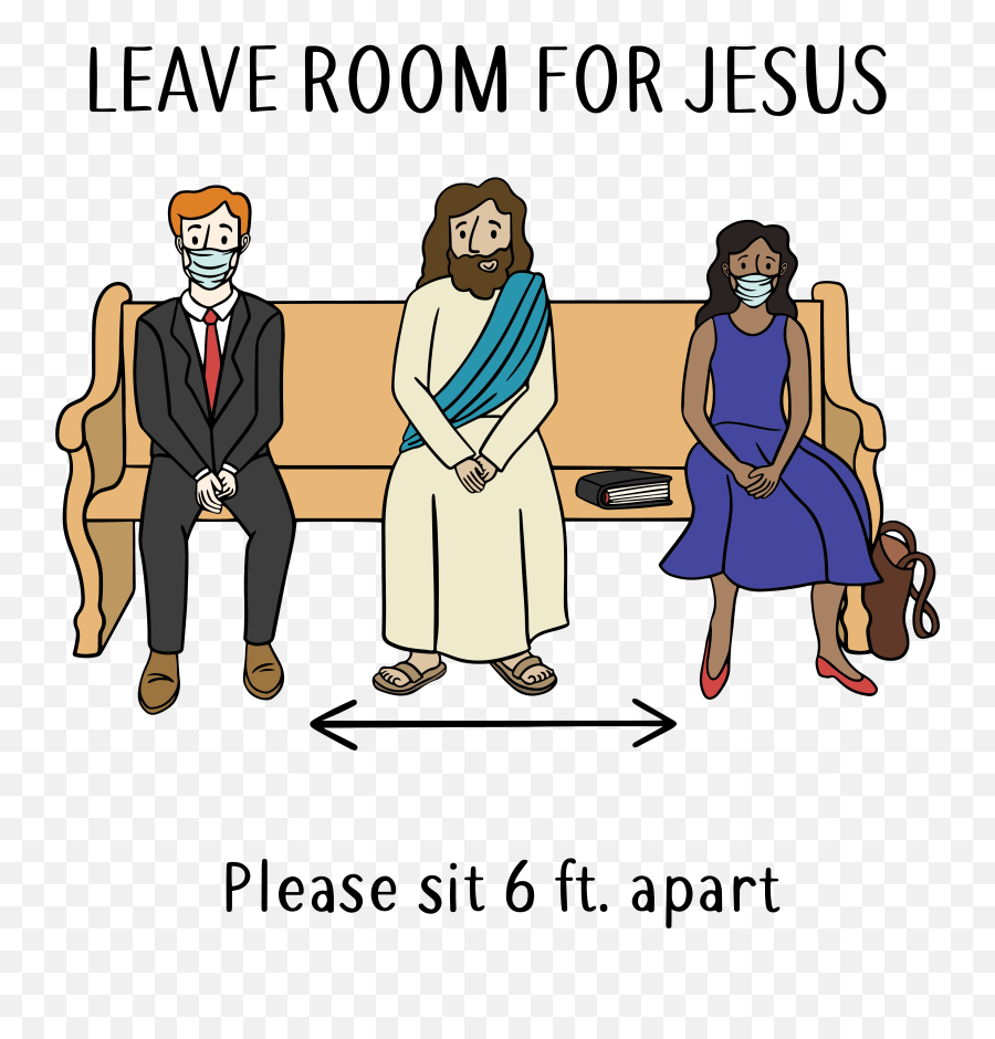 Sign Ideas For Social Distancing - Social Distance At Church Cartoon Emoji,Church Clipart