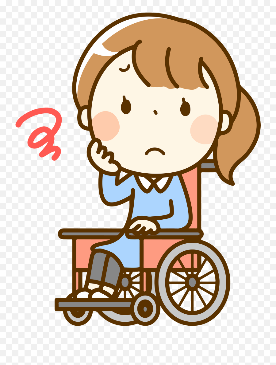 Woman In A Wheelchair Is Troubled - Wheelchair Emoji,Wheelchair Clipart