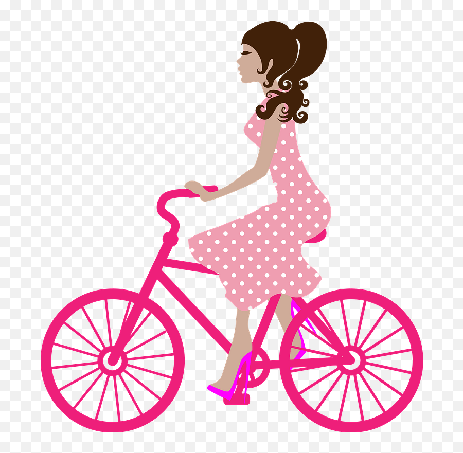 Girl - Girl On Bike Clipart Emoji,Bike Clipart