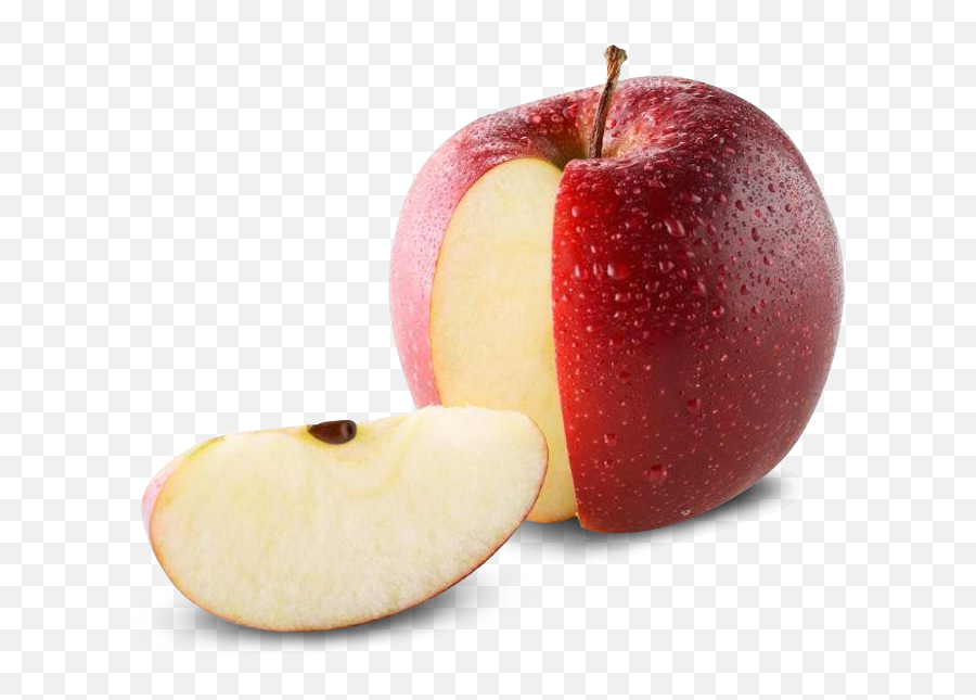 Red Apple Png Transparent Image Png Mart - Apple With Slice Png Emoji,Apple Png