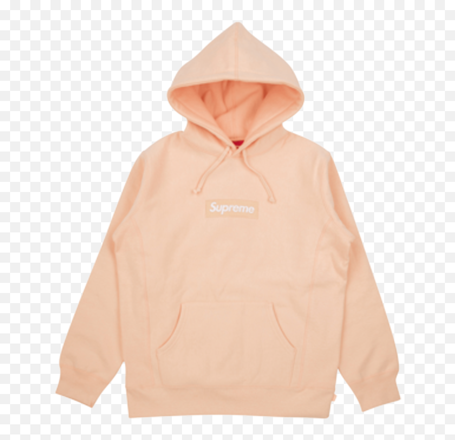 Supreme Box Logo Hooded Sweatshirt - Peach Solid Emoji,Supreme Box Logo
