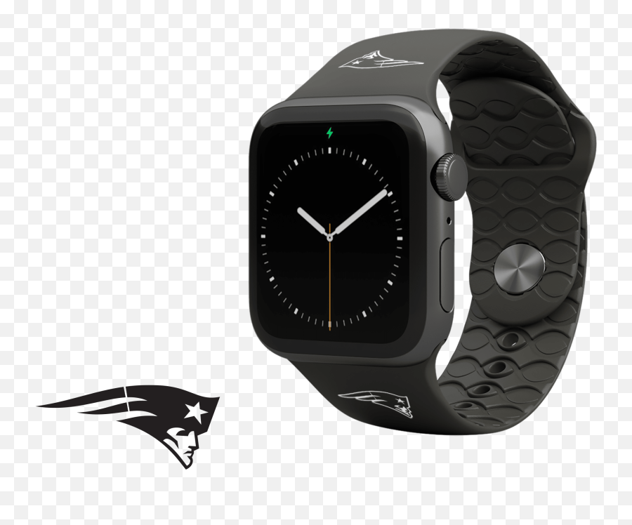 Apple Watch Band Nfl New England Patriots Black - Colts Apple Watch Band Emoji,New England Patriots Logo