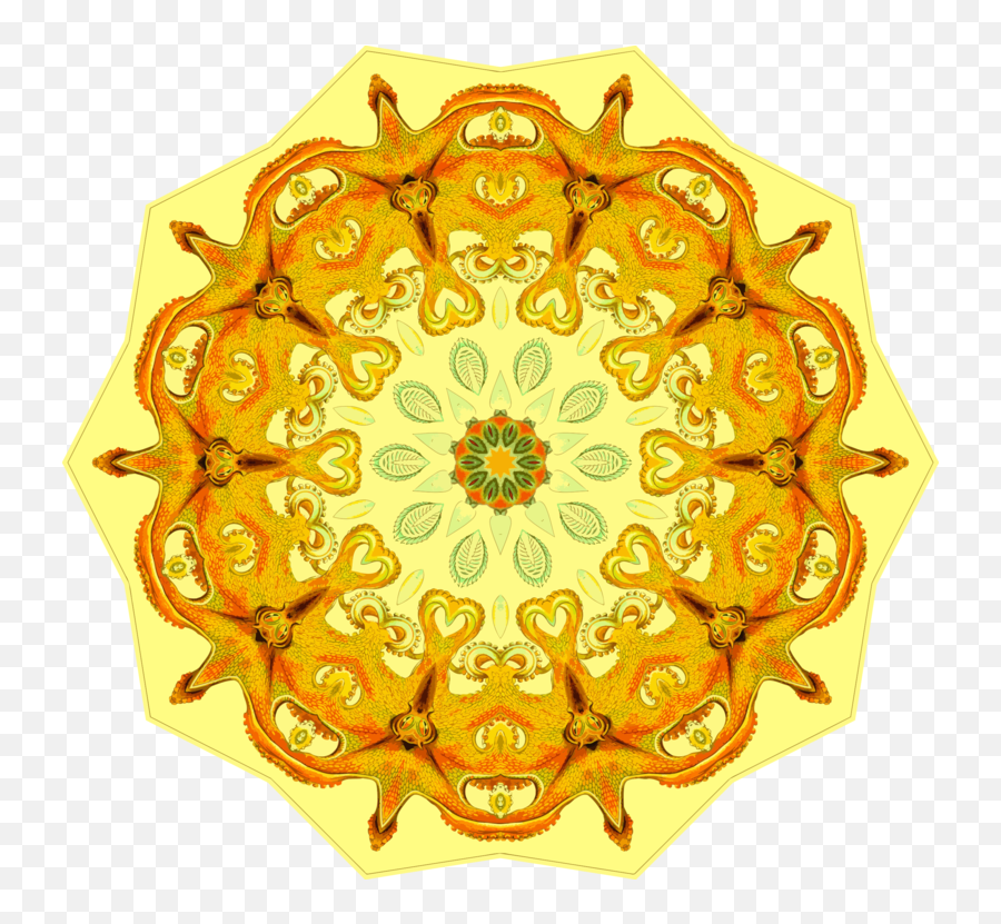 Orangeyellowmandala Png Clipart - Royalty Free Svg Png Protein Rad26 S And Rad5 S Emoji,Mandala Clipart