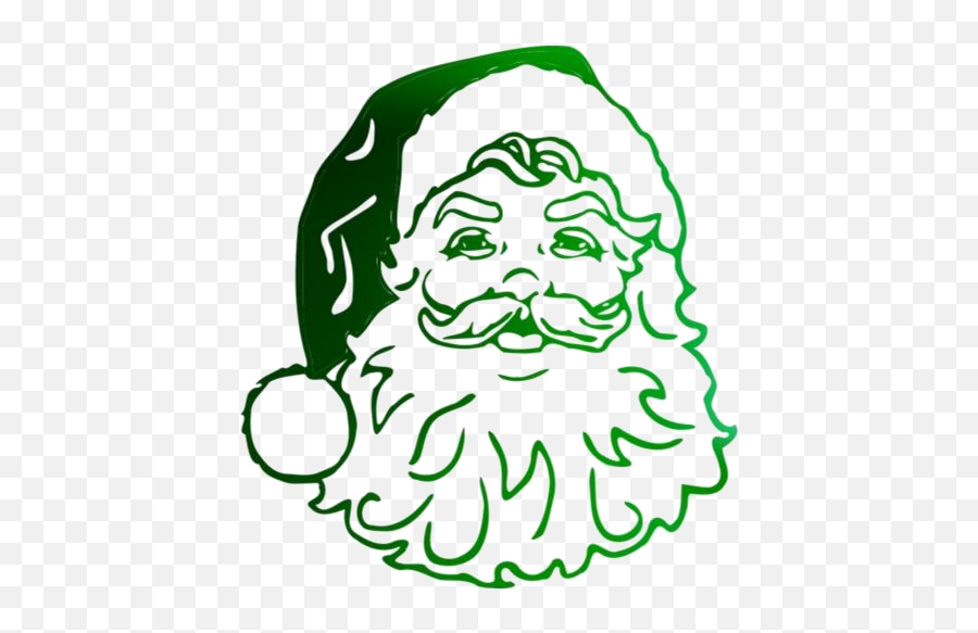 Transparent Santa Head Silhouette Png Clip Art Pngimagespics - Santa Face Cartoon Emoji,Santa Face Clipart