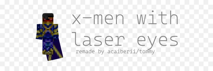 X - Men With Laser Eyes Remade Minecraft Skin Fictional Character Emoji,Laser Eyes Transparent
