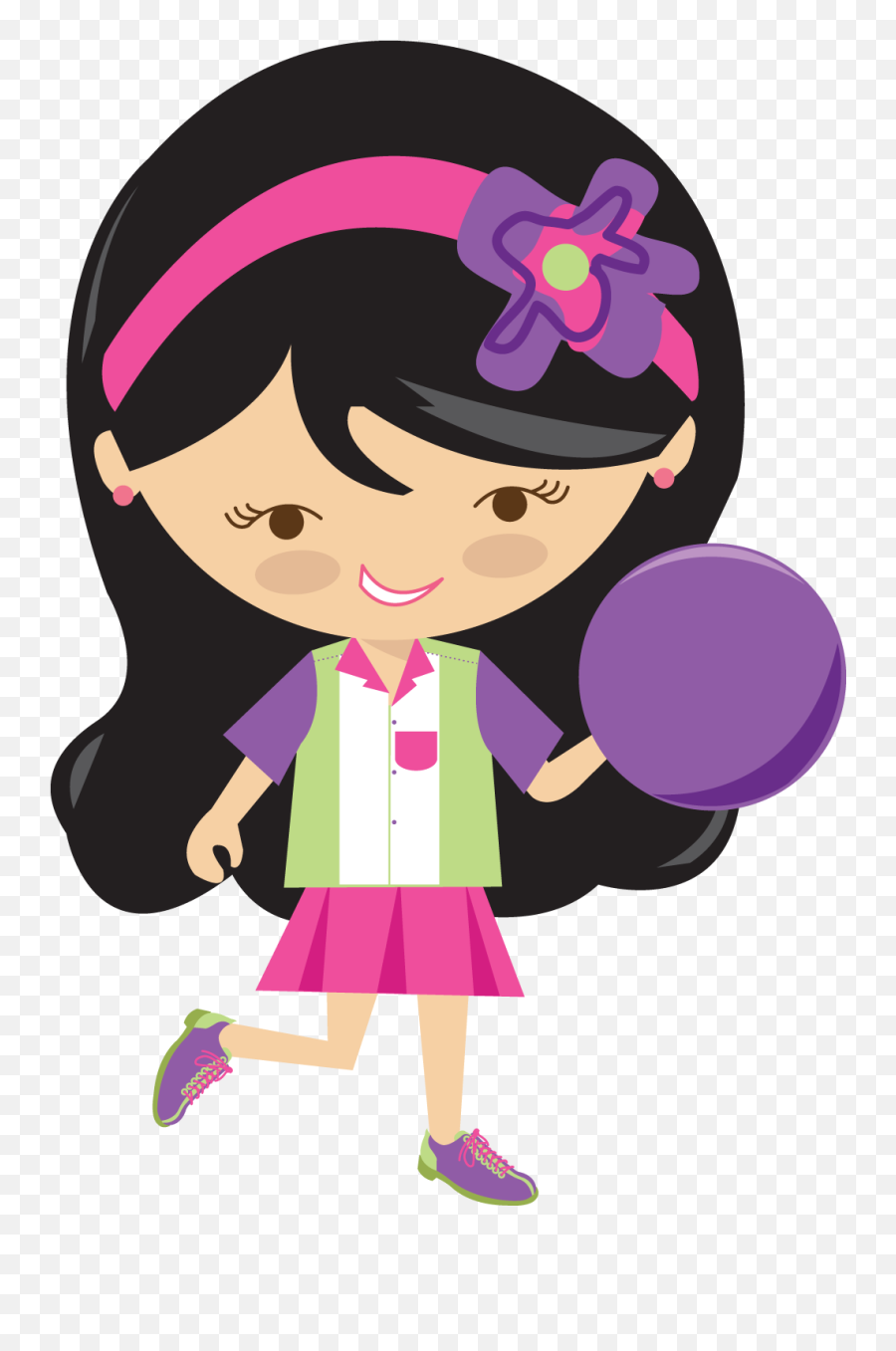 Bowling Clipart Png - Free Girl Bowling Clipart Emoji,Bowling Clipart