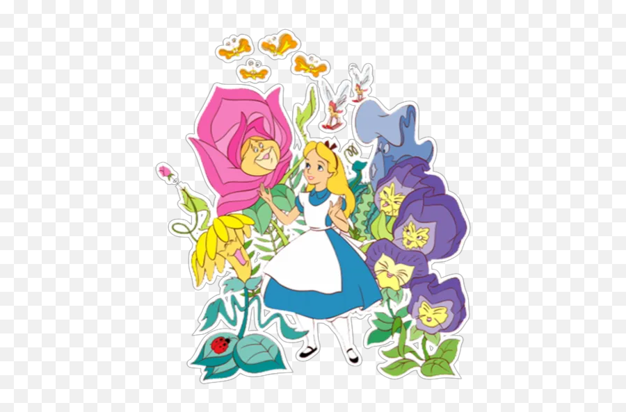 Sticker Maker - Alice In Wonderland Alice In Wonderland Png Emoji,Alice In Wonderland Clipart Black And White