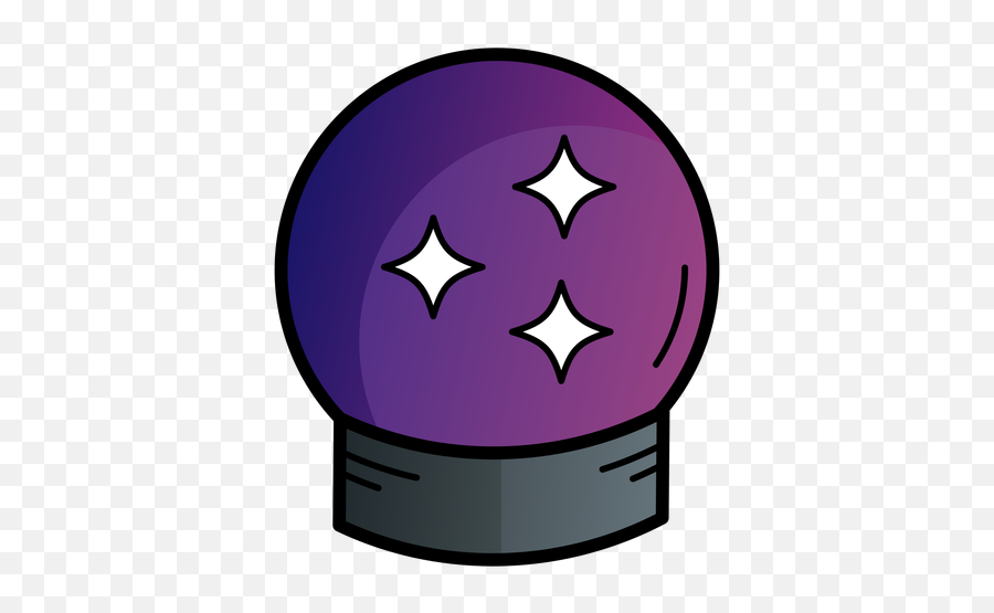 Crystal Ball Cartoon Icon - Crystal Ball Cartoon Png Emoji,Crystal Ball Transparent Background