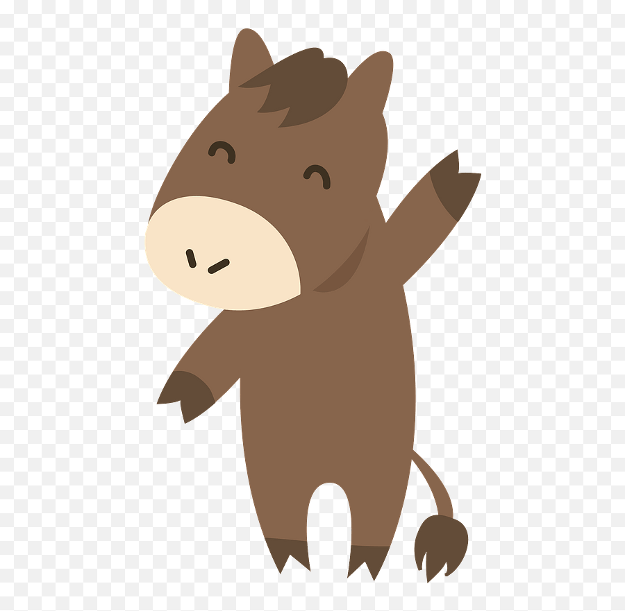 Horse Is Waving Clipart Free Download Transparent Png - Waving Animal Clipart Png Emoji,Waving Clipart