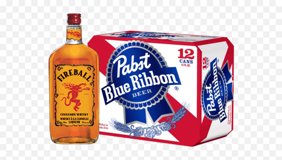 700 For Pabst Blue Ribbon Beer U0026 Fireball Cinnamon Whisky - Pabst Blue Ribbon 30 Pack Emoji,Fireball Whiskey Logo