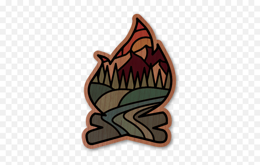 Campfire Wood Sticker - Fang Emoji,Campfire Transparent