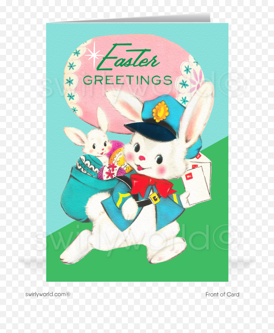 1950s Vintage Easter Bunny Happy Emoji,Easter Blessings Clipart