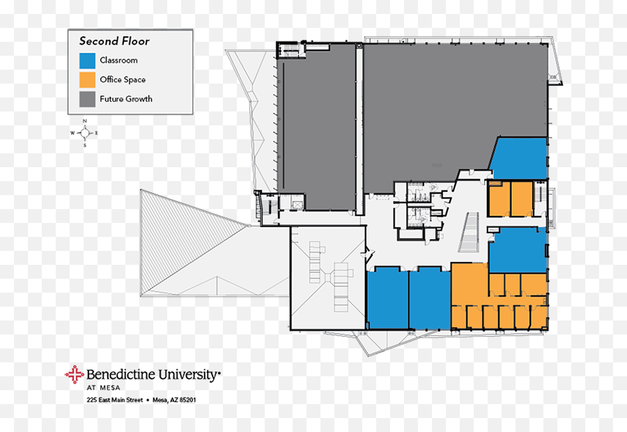 Second Floor - 225 E Main Floor Plan Hd Png Download Emoji,E Transparent