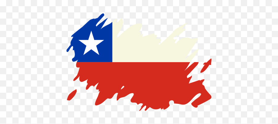 Chile Brushy Flag Design Emoji,Chile Flag Png