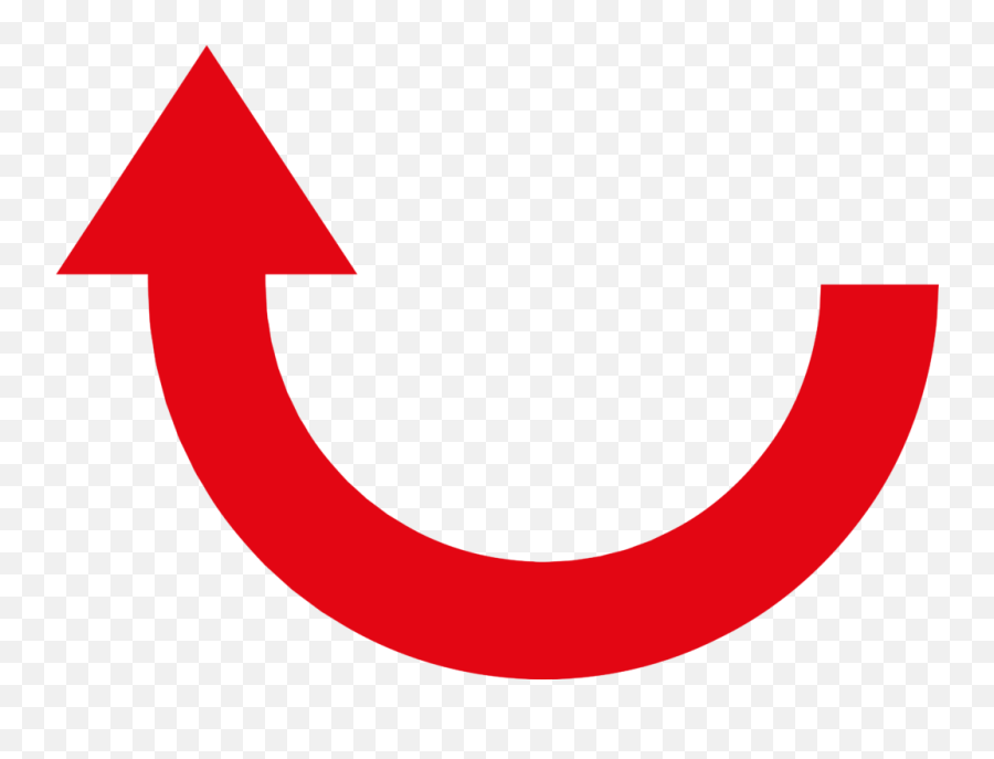 Red Curved Up Arrow Transparent Pnggrid Emoji,Black Arrow Transparent Background