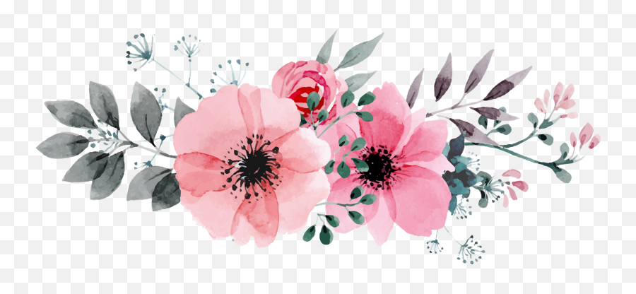 Library Of Watercolor Flower Picture Royalty Free Download - Transparent Png Flores Png Emoji,Flowers Clipart
