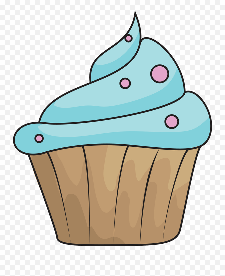 Blue Cupcake Clipart - Blue Cupcake Clipart Emoji,Cupcake Clipart