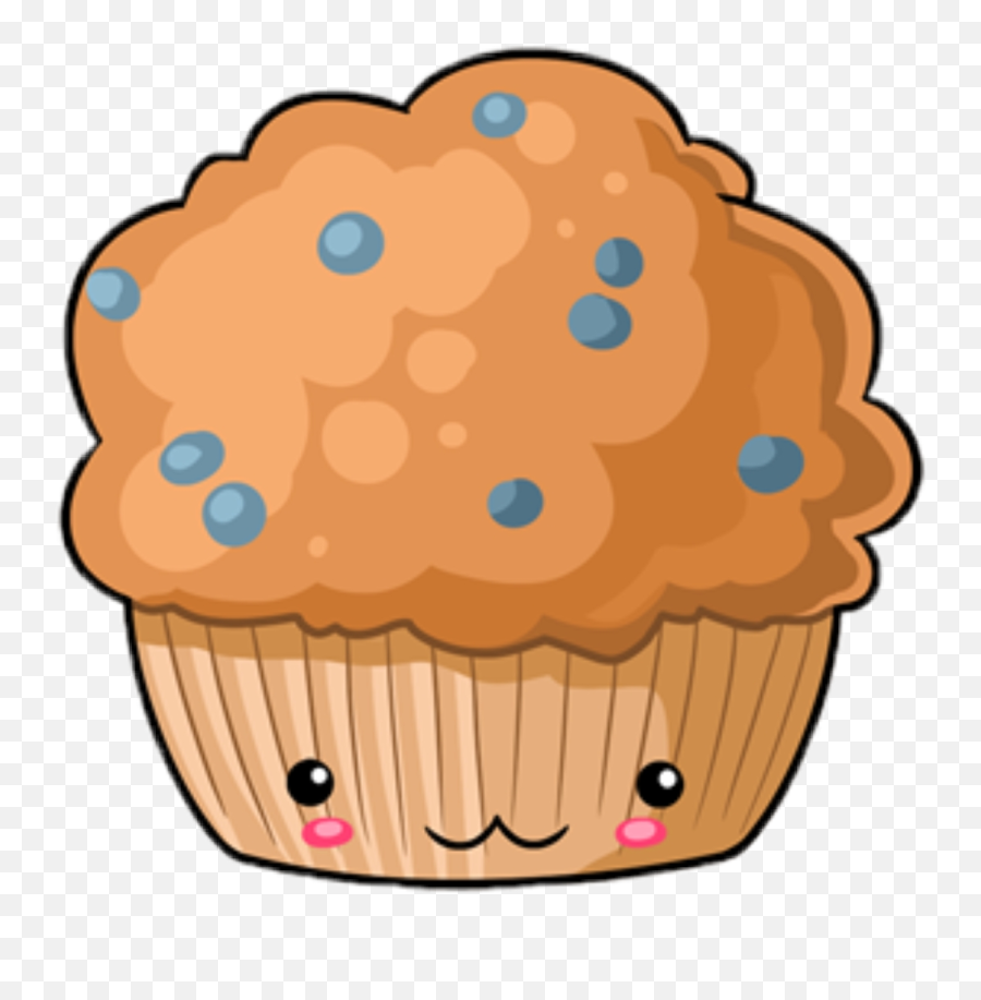 Muffin Cute Sweet Blueberries - Cute Muffin Transparent Emoji,Muffins Clipart