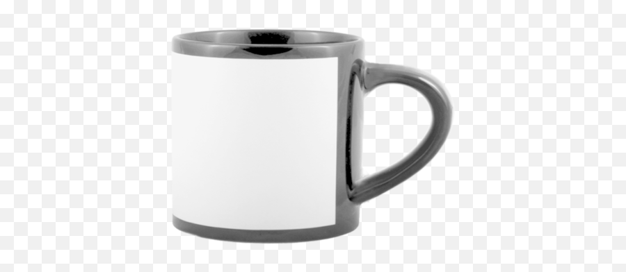 6oz Black Mug White Patch - White Patch Png Hd Full Size Emoji,White Mug Png