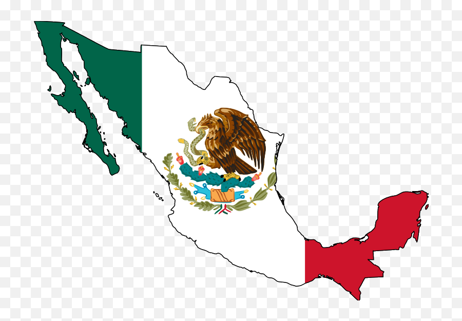 Mexico Map With Flag - Mexico Country Flag Png Emoji,Flag Png