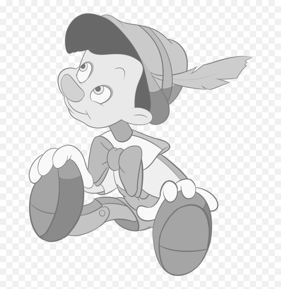 Pinocchio Png - Disney Png Pinocchio Black And White Emoji,Pinocchio Png