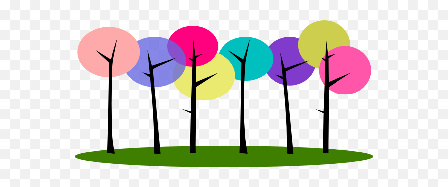 Trees Budding Tree Clipart Clipart Kid - Clipartix Colorful Trees Clipart Png Emoji,Trees Clipart
