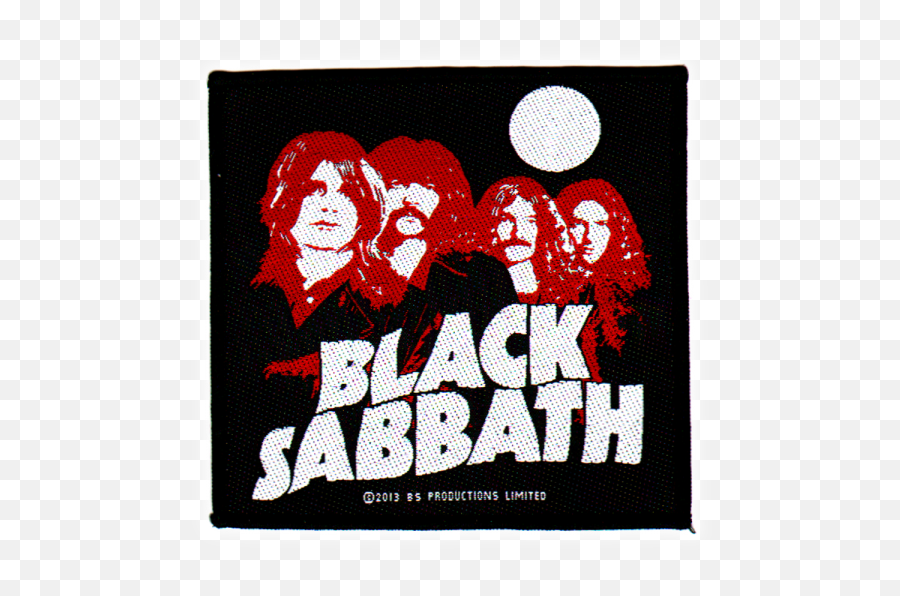 Download Black Sabbath Official Woven Patch Red Portraits - Black Sabbath Emoji,Black Sabbath Logo