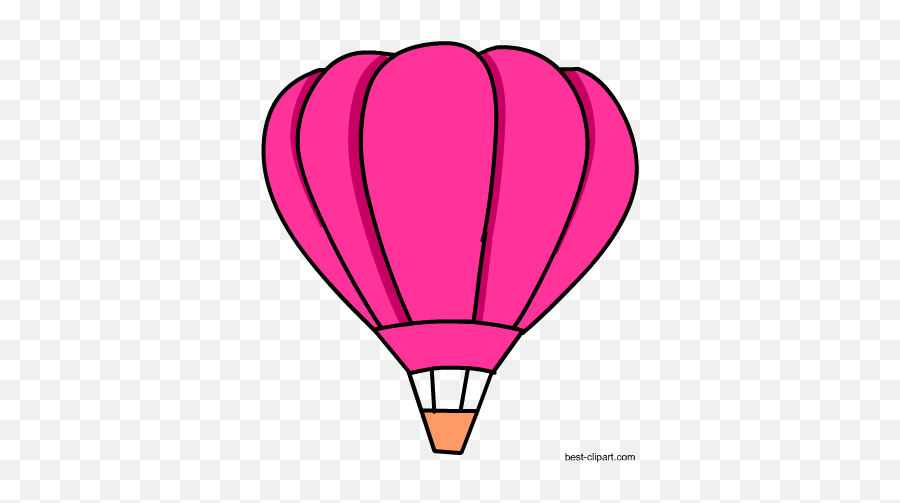 Download Pink Hot Air Balloon Clipart Free - Green Hot Air Emoji,Ballon Clipart