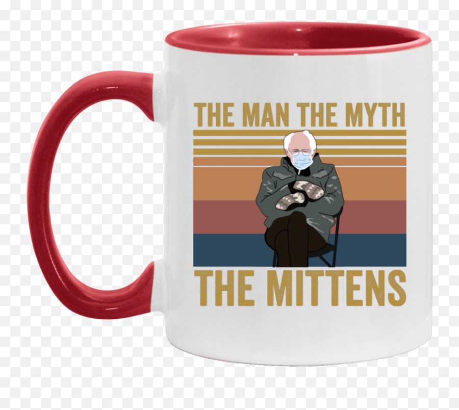 The Man The Myth The Mittens - Bernie Sanders Meme Accent Mug Emoji,Meme Man Transparent