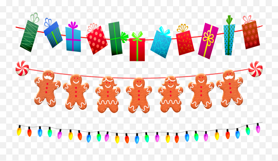 Christmas Garland Christmas Lights Gingerbread Christmas Emoji,Bunting Clipart