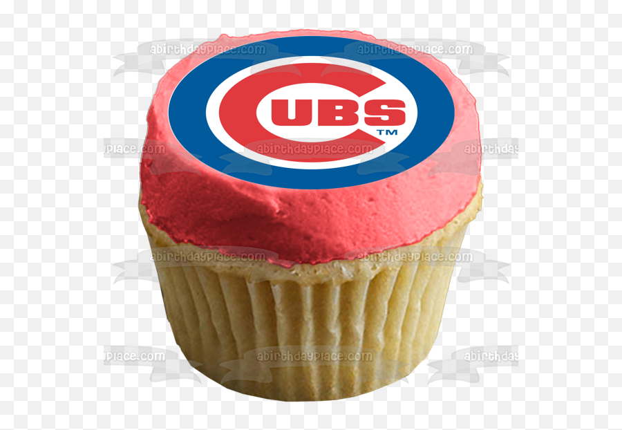Chicago Cubs Logo Mlb Major League Baseball Edible Cake Topper Image Abpid08270 Emoji,Chicago Cubs Logo Pictures