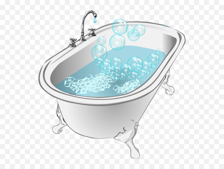 Bathtub Bubble Bath Clip Art - Bathtub Bubble Bath Clip Art Emoji,Bathing Clipart