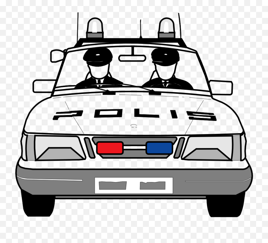 Police Car Clip Art At Clkercom - Vector Clip Art Online Police Car Front Cartoon Emoji,Car Transparent