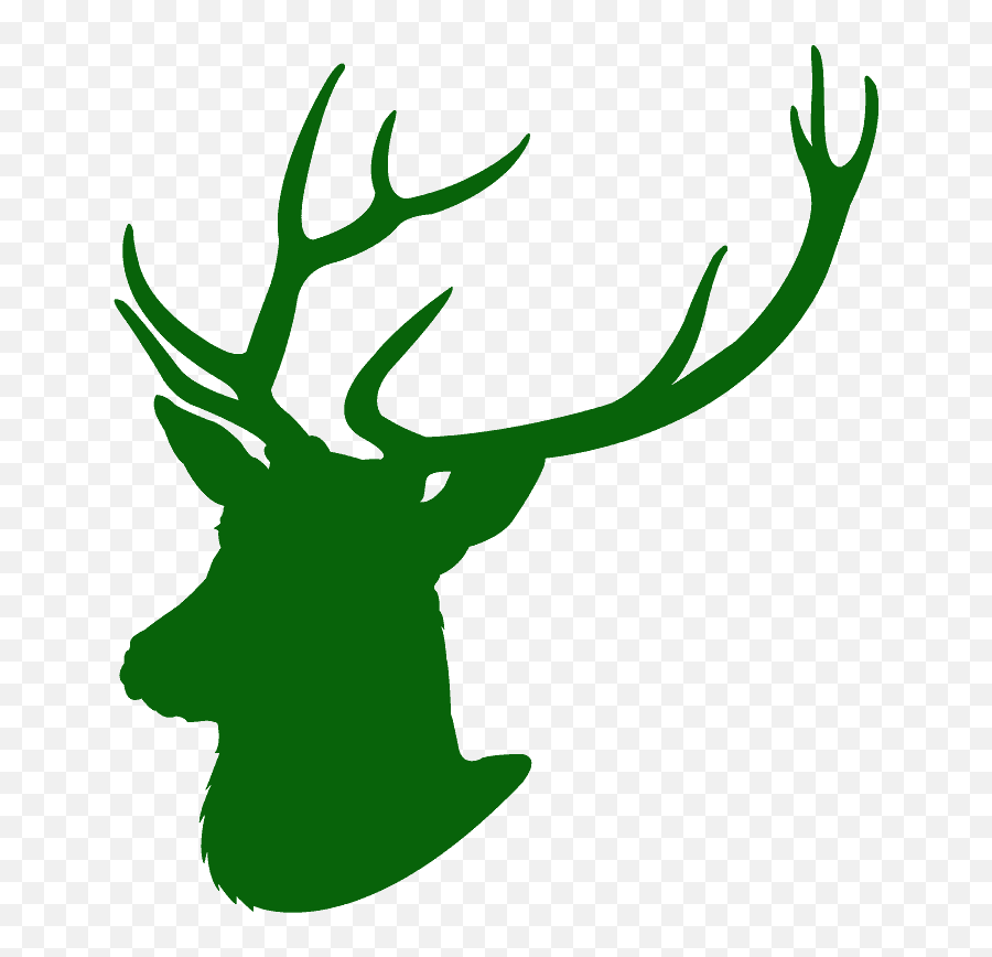 Deer Head Silhouette - Elk Emoji,Deer Head Clipart