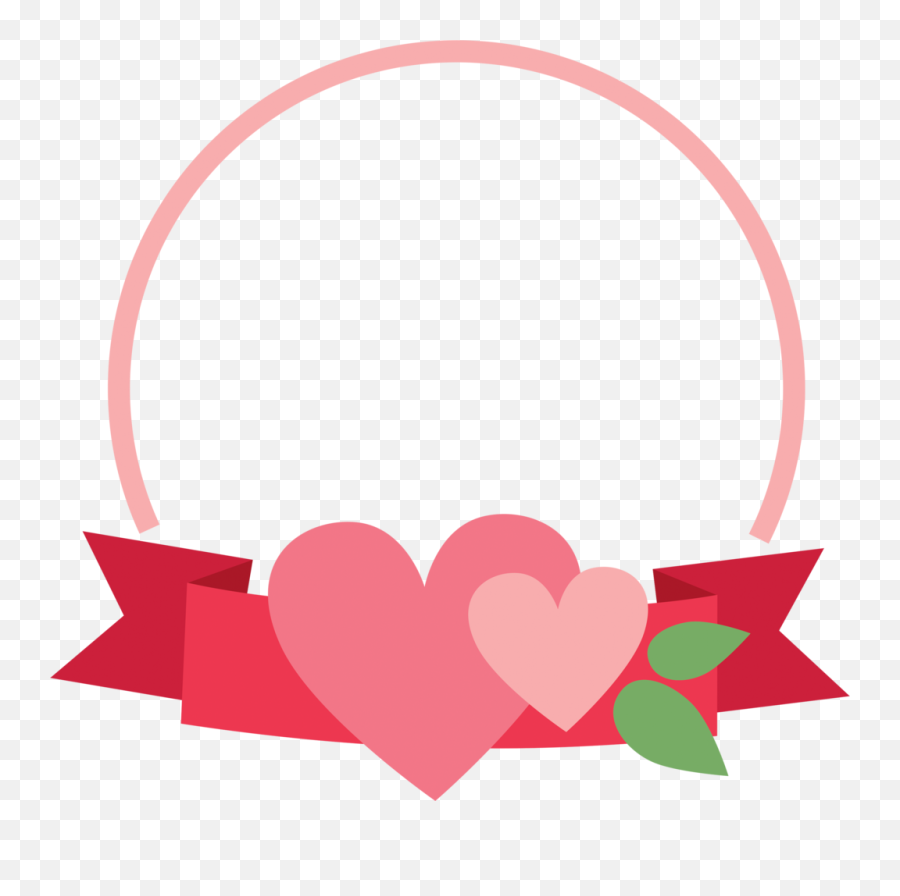 Cute Heart Frame Png Transparent Image - Happy Birthday Background Heart Emoji,Heart Border Png
