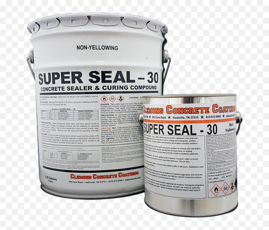 Superseal30 Gloss 5 Gallon - Super Seal 30 Concrete Sealer Emoji,Semi Transparent Concrete Stains