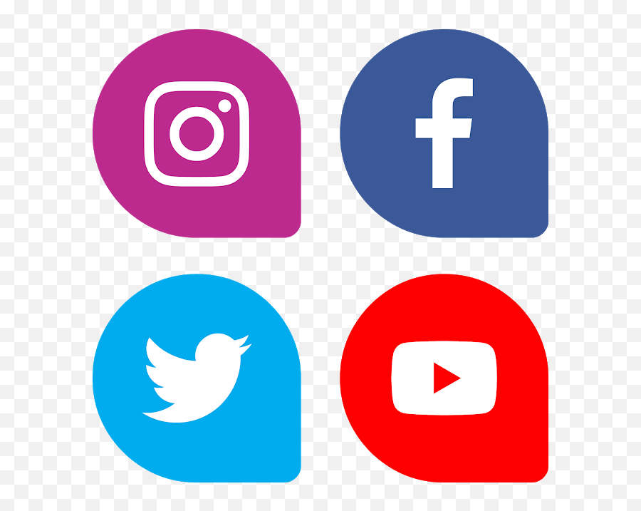 Download Bottons Facebook Instagram Twitter Youtube - Social Instagram Facebook Logo Emoji,Twitter Png