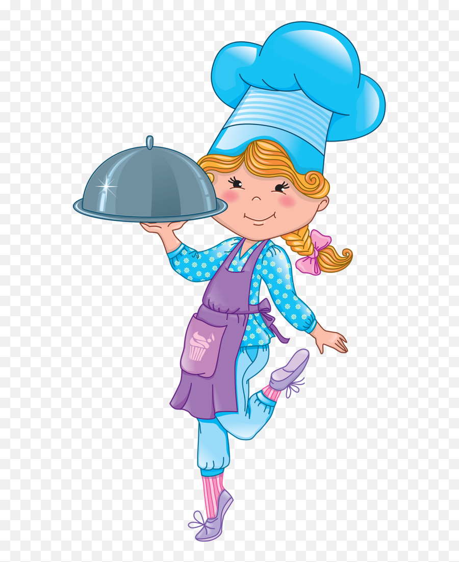 Girl Chef - Clipart Canteen 622x1024 Png Clipart Download Emoji,Chef Clipart